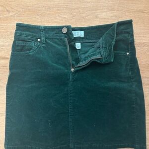 Market & Spruce Forest Green Mini Skirt